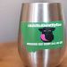 Tumbler with "Ask Me About My Cow" sticker
